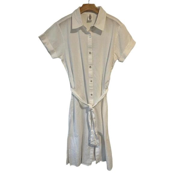 BECCA Other - Becca White Maxi Button Up Waist Tie Cover Up Large